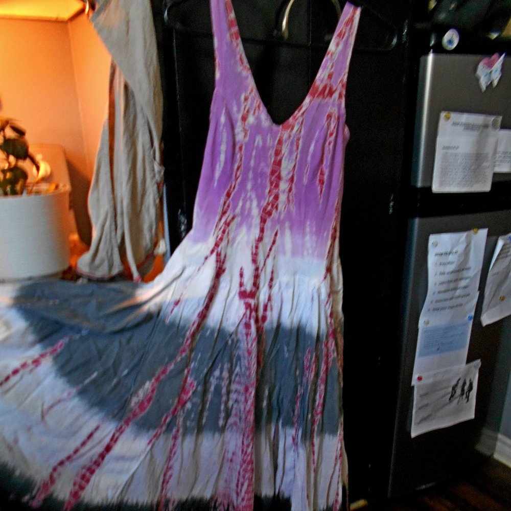 Vintage 80s Pure Cotton Gauze Hippie Dress